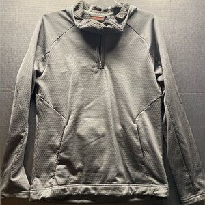 Mammut Men's Dark Gray Quarter-Zip Fleece Jacket hooded. Men’s M